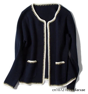 Cardigan Feminino Estilo Francês
